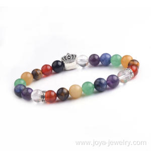 Charms 8MM Colorful Beads Bracelet Making Natural Semi Precious Stone Brangle